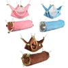 Small Animal Tunnel Hammock House Bunkbed Playtube Tunnel Toy Hamster Plush Tunnel Hideout Bedding Habitat for Chipmunk