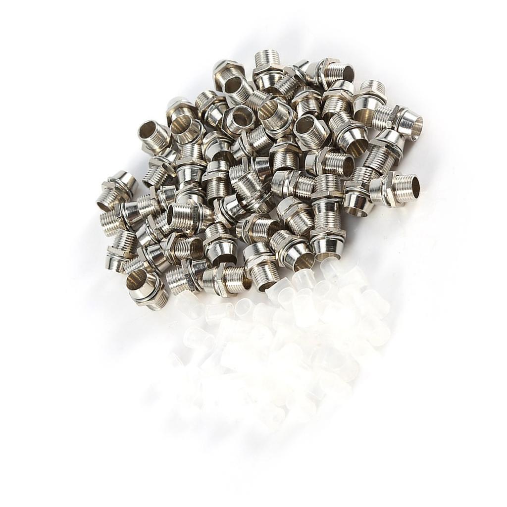 50 pcs Silver Color 5mm LED Holders Panel Display Thread Mount Size 8mm