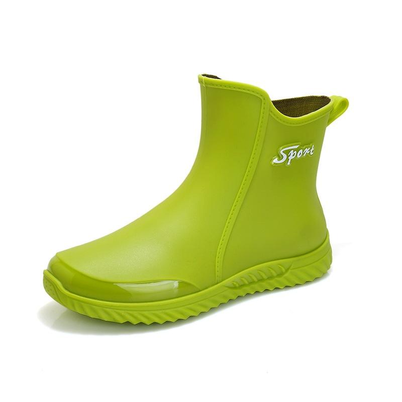 

Дождевики мужские короткие резиновые сапоги кухонные нескользящие туфли с низким верхом для мойки автомобиля водонепроницаемая обувь прямые продажи с фабрики 44 зелёный