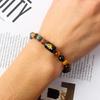 12 Constellations Scorpio Bracelet Natural Stone Tiger Eye Beads Bracelets for Men Women Cancer Virgo Leo Libra Couple Jewelry