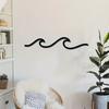 1pc Metal Wave Art Sign, Modern Minimalist Wall Decor,Metal Line Wave Wall Sculpture,Line Art Decoration for Office Metal Walls.