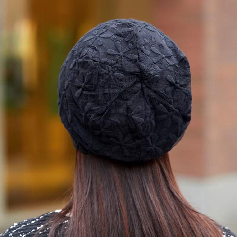 Thin Cotton Summer Beanies Cap Hollow Out Crochet Slouchy Hat Fashion Elastic Chemo Cap