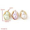 Seashell Dyed Pink Green White Tooth-Shaped Pendants for DIY Jewelry