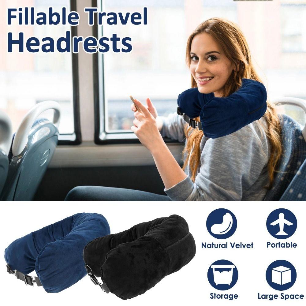 Adjustable Neck Size Neck Pillow Storage Bag Extra Luggage U-Shapes Pillow  Car