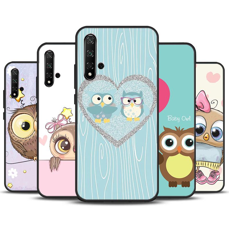 Cute Cartoon Owl Cover For Huawei Nova 10 9 SE 11i 8i 7i 3i Y90 Y91 Y70 Y60 Y61 5T P30 P60 Pro P40 Lite Case