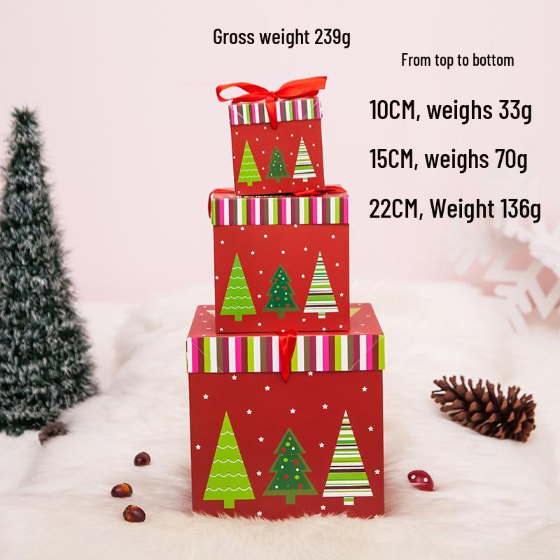 Festive Stacked Gift Boxes for Christmas Window Displays and Decor
