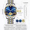 Orologio da Uomo Tourbillon alla Moda Orologio al Quarzo Moda Business Sport Orologio da Uomo Orologio in Acciaio Inossidabile Orologio da Uomo con Cinturino in Acciaio