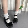 White Bow Lace Mid-Calf Summer Socks - Japanese School Style Sweet JK Princess Design
