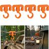 4pcs Camping Rope Hooks – Versatile Gear Hangers for Tents, Backpacking & RV Essentials