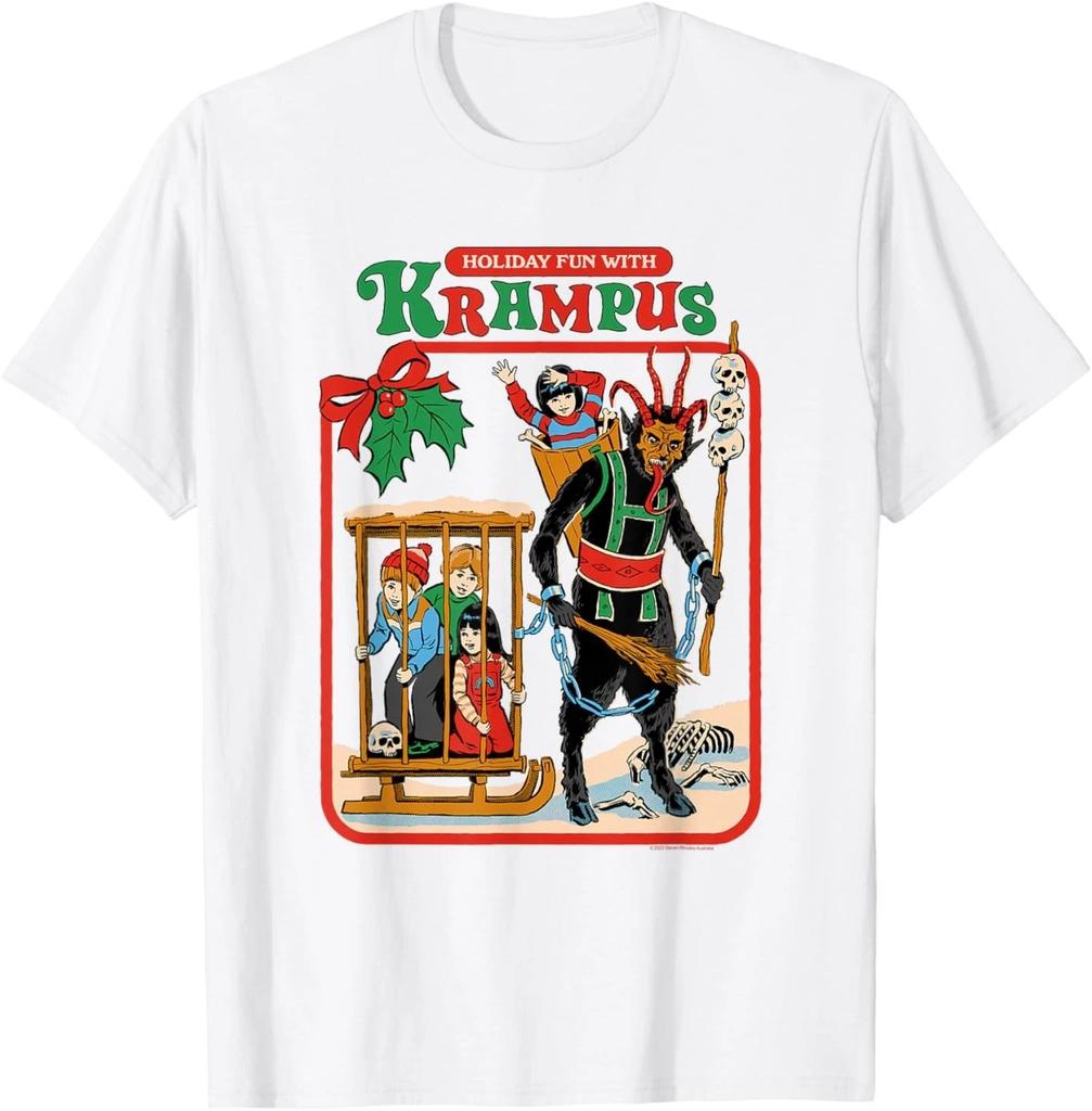 Steven Rhodes Holiday Fun with Krampus Retro Dark Humor T- Shirt