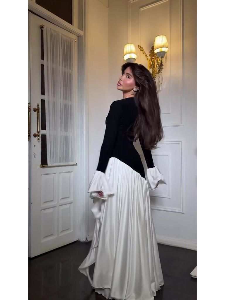 2025 Elegantes Sommerkleid mit langen Ärmeln für Damen