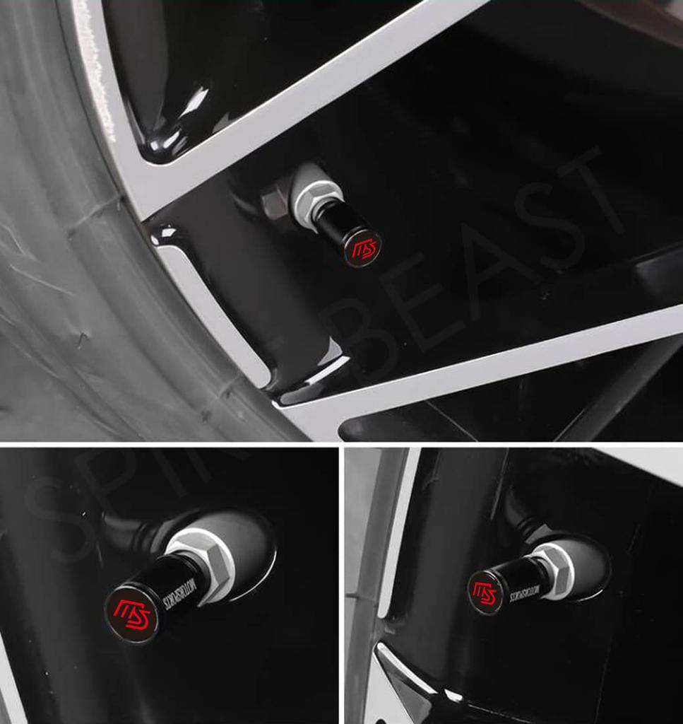 SPIRIT BEAST Air Valve Caps for Black Mazda, (MS)