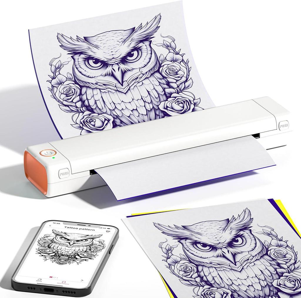 Phomemo Portable Mini Thermal Printer for Office, Tattoos, and A4 Documents