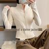 Women's Slim Fit Velvet-Lined Winter Pilates Yoga Jacket