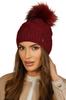 Lamis Eco-Friendly Pompom Hat, Burgundy, Cameo