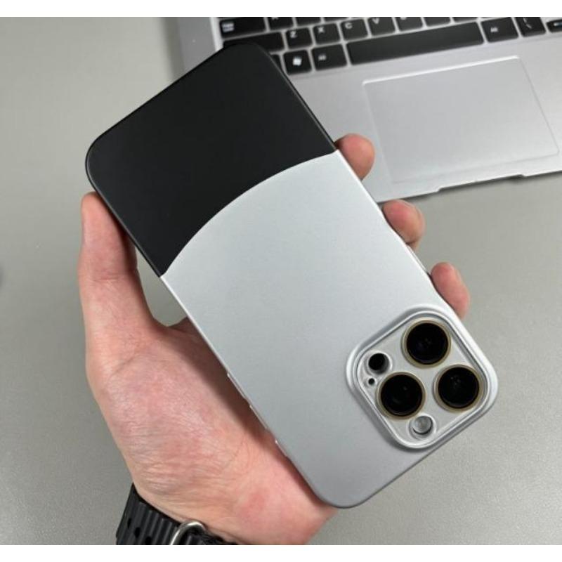 Geeignet für IPhone15, Oben und Unten gespleißte Zwei-in-Eins Handyhülle, Apple 14 Matte Hautgefühl, 13 Kristall Linsenschutz