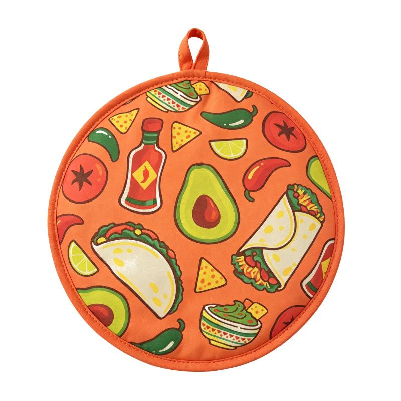 Tragbare Tortilla-Wärmetasche Rund Wiederverwendbar Burrito Stofftasche Hitzebeständig Mit Griff Pfannkuchen Thermotasche Mikrowelle
