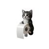Harz Katze Toilettenpapierhalter Wandmontiert Badezimmer Tissue Spender Dekorative Hängeornament Kreatives Tierdesign für Zuhause