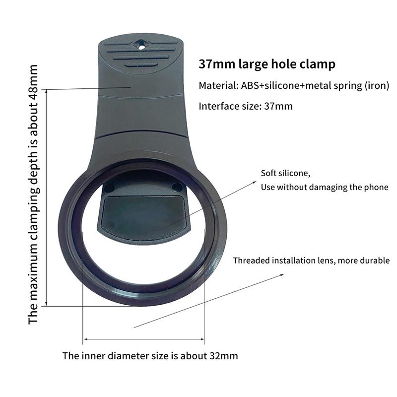 Universal Lens Clip Phone Lens Clip For 37Mm 52Mm Cpl Wide Angle Zoom Fish Eye Macro Filter Lens Clip For Iphone All Smartphones
