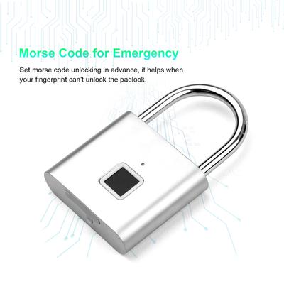 Lucchetto intelligente per impronte digitali ricaricabile senza chiave 10 impronte digitali codice Morse sblocco di emergenza facile