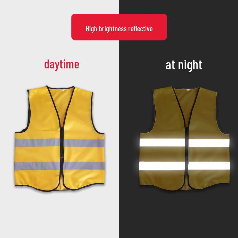 Reflective Safety Vest for Night Workers: Traffic and Construction Use, Customizable