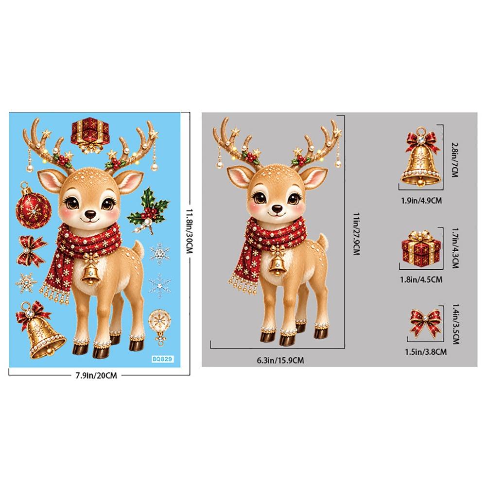 Window Cling Christmas Electrostatic Stickers Multicolor Window Decals  Christmas Decor
