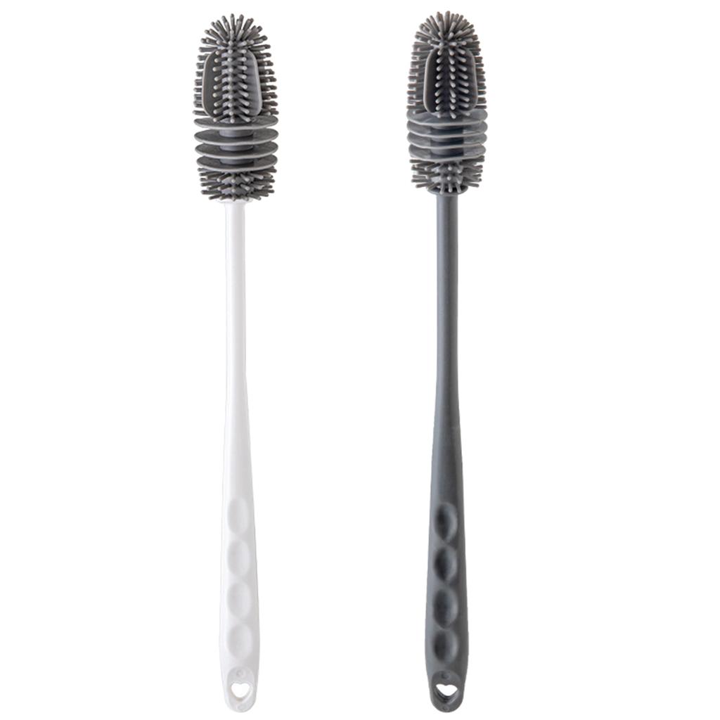 Pack of 2 Bottle Cleanings Brush Suitable for Narrow Neck Beer Bottle Reusable Silicone Brush for Sports Bottles