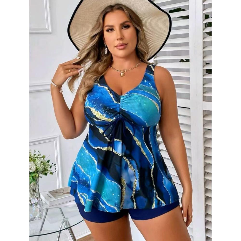 

2025 Новий Купальник Великого Розміру Жіночий Принтований Плаття Сексуальне Бікіні 5XL