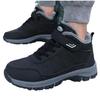 Men's Autumn/Winter Velvet & Cotton Walking Shoes: Warm Snow Boots & Casual Footwear for Middle-Aged & Elderly