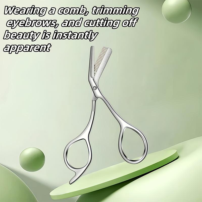 Stainless Steel Eyebrow Scissors With Comb Precision Shaping & Grooming Facial Hair Grooming Tool Perfect Face Care Tool