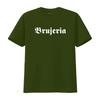 BRUJERIA T-SHIRT Nuova Grafia Gotica Disponibile in Tutte le Taglie S M L XL XXL Colori Nero Bianco vintage Lavato Casual streetwear