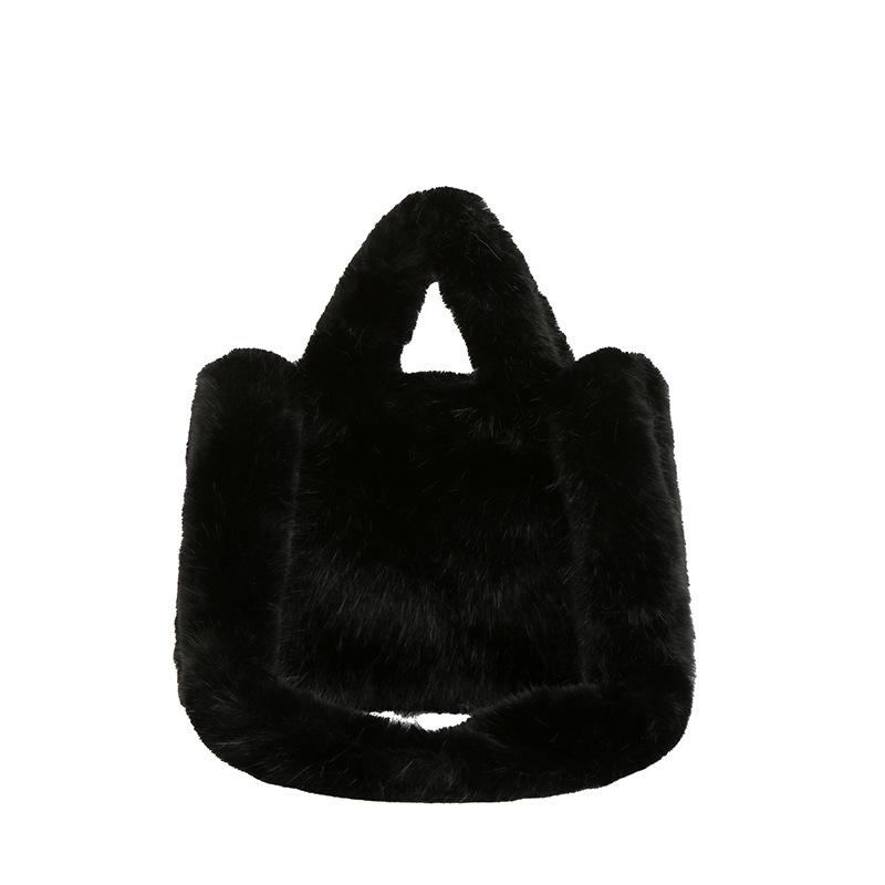 2025 Autumn New Single Shoulder Fluffy Handbag Fashionable Fluffy Crossbody Handbag Women's Casual Texture Plush Bag