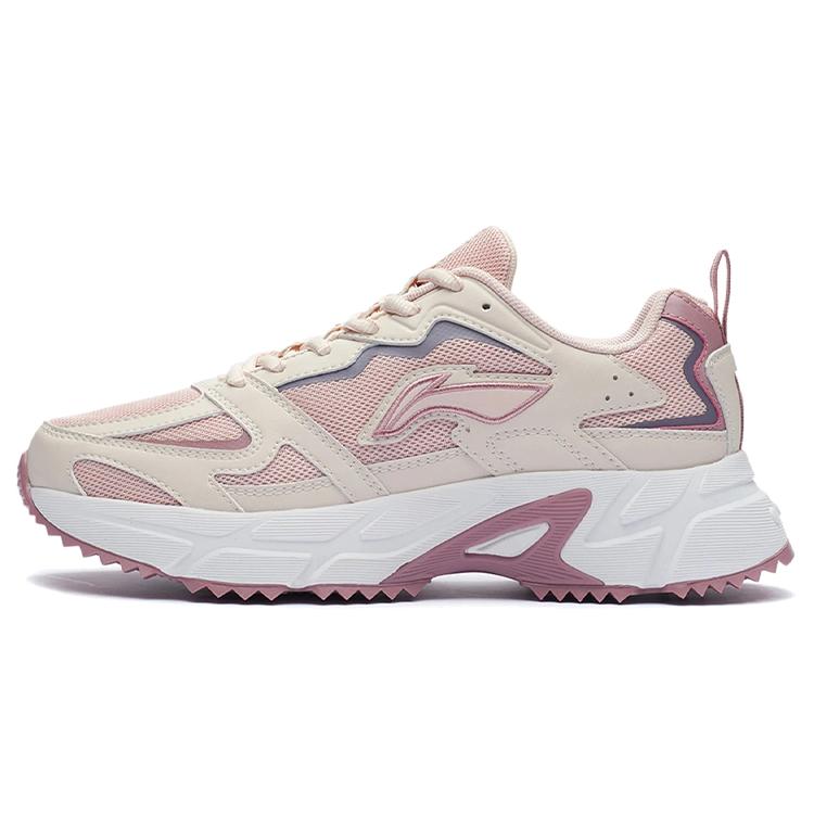New LiNing Coverage Thermal Slip Resistant Low Top Skateboard Shoes Women's Light Gray Pink ARLQ004-6