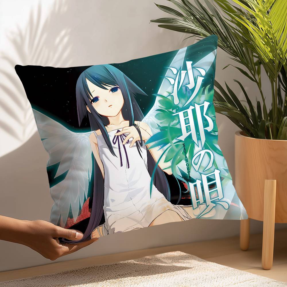 Saya No Uta The Song Of Saya Pillow Case Plush Fabric Soft Pillowcase Double Sided Print Cushion Cover Household Gifts