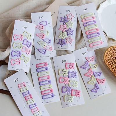 Dopamine Color Hair Clips: Cute Star & Heart BB Clip Set for Girls & Women