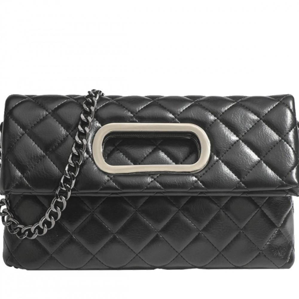 Diese Umhängetasche mit großem Fassungsvermögen und rautenförmiger Kette ist eine lässige, ausgefallene und stilvolle Achseltasche für Frauen.