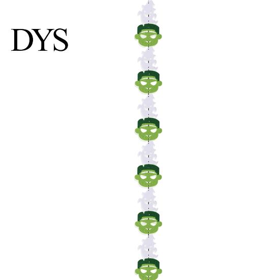 Halloween Theme Decor Party Felt Hanging Garland, Creepy Pumpkin Ghost Skull Witch Hat Indoor Outdoor Festive Banners Streamer, Horror Banner Backdrop