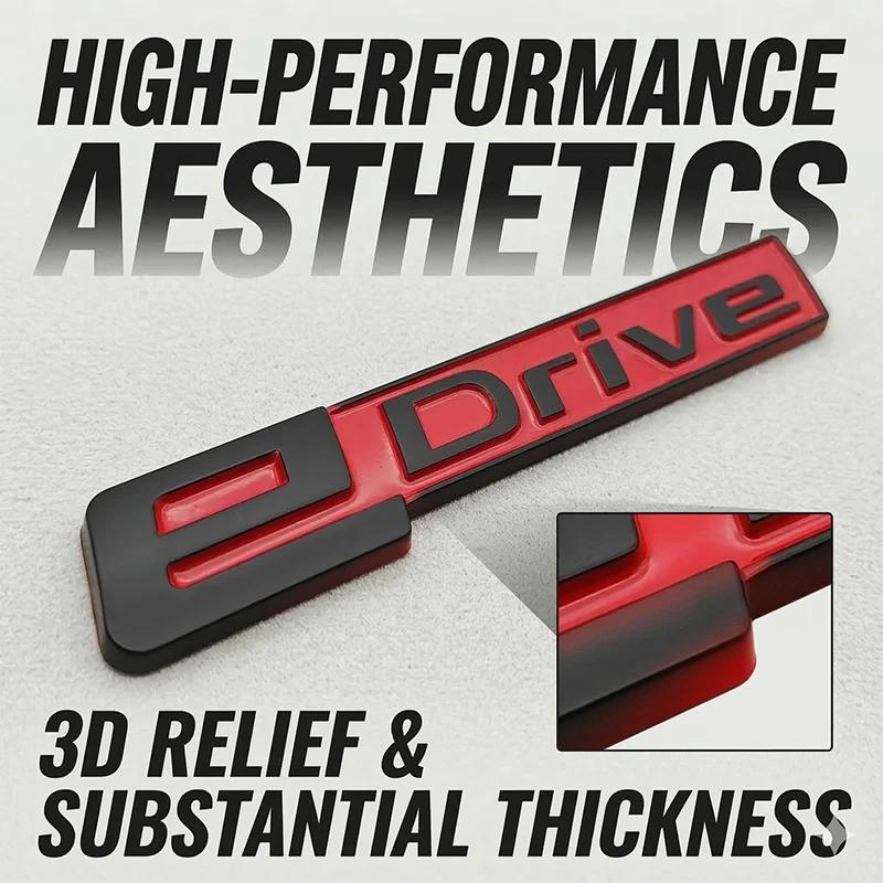 3D ABS eDrive Emblem Badge Car Decal Zinc Alloy Sticker For BMW EV Hybrid i3 i8 330e 530e X5 Trunk Fender Auto Accessories xf8
