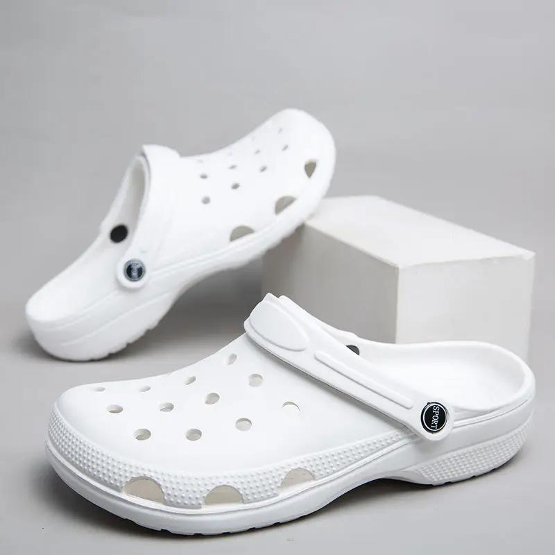 Fashion Slides Men's Shoe Mules Soft Eva Hole Sabot Platform Half Male Slipper 2025 Fashion Designer Luxury High Quality Style Clappers