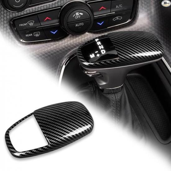 ABS Carbon Fiber Shift Handle Head Cover Trim Interior Accessories