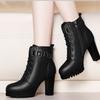 Stivali alla moda da donna 2026 autunno e inverno nuovo articolo stivaletti da donna suola spessa tacco alto tacchi spessi da donna gambale corto