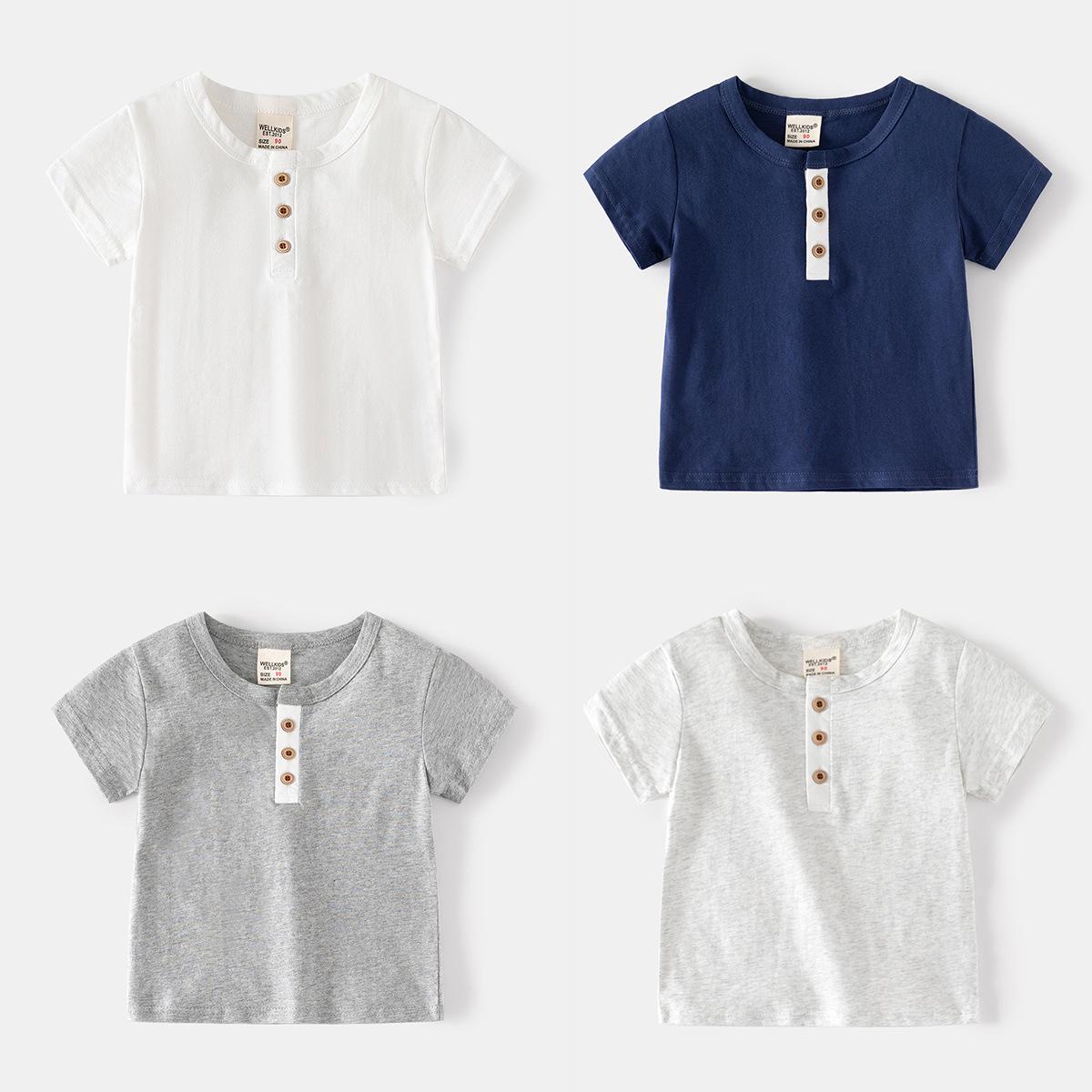 

Boys Soft and Comfortable Cotton Short-Sleeve Summer T-Shirt 130 cm