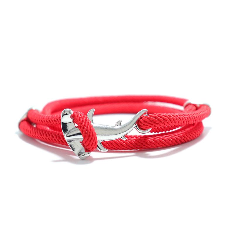 Ocean Animal Shark Bracelet Homme Female Multi-layer Adjustable Charm Braslet Camping Jewelry Beach Accessories Gift For Lovers
