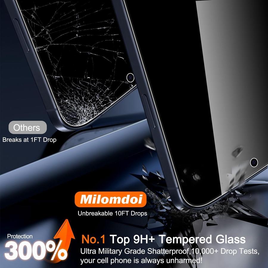 6IN1 /3+3/ Anti Spy Privacy Screen Protector for iPhone 17 Pro Max 17 AIR 17 Pro / 17 Private Film Tempered Glass Camera Lens Protector