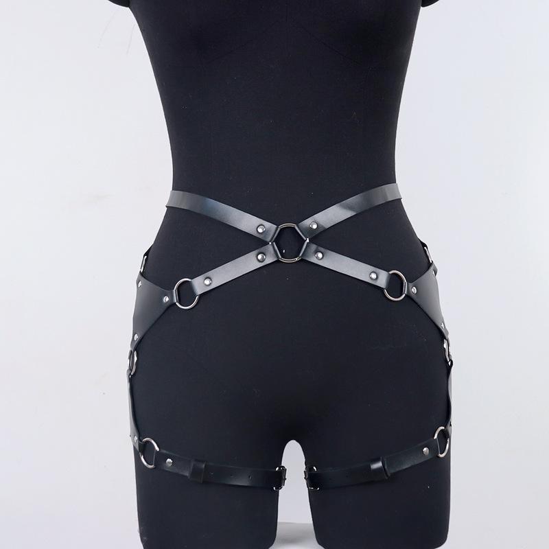 Adult Erotic Lingerie Sm Wearing Harness Sexy Passion Bondage Sex Props Supplies Props Leather Bondage Clothes Toys