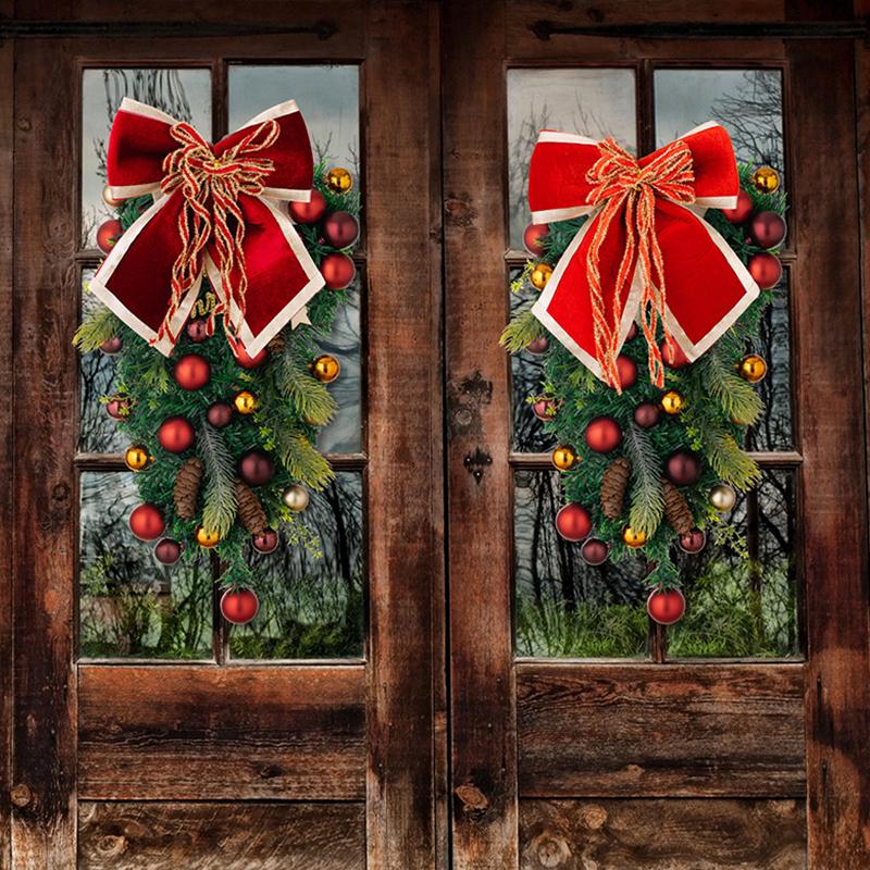 Vánoční mašle,Velké mašle na věnce na stromek, balení dárků, girlanda,Vánoční dekorace, sváteční tvoření, stuhy na vánoční stromek, ozdoby