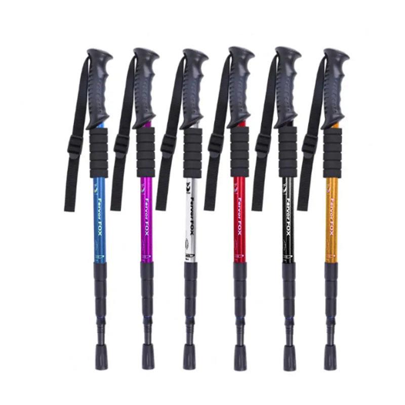Telescopic Aluminum Alloy Shock-Absorbing Ultra-Light Adjustable Elderly Walking Cane with Straight and Curved Handle Options