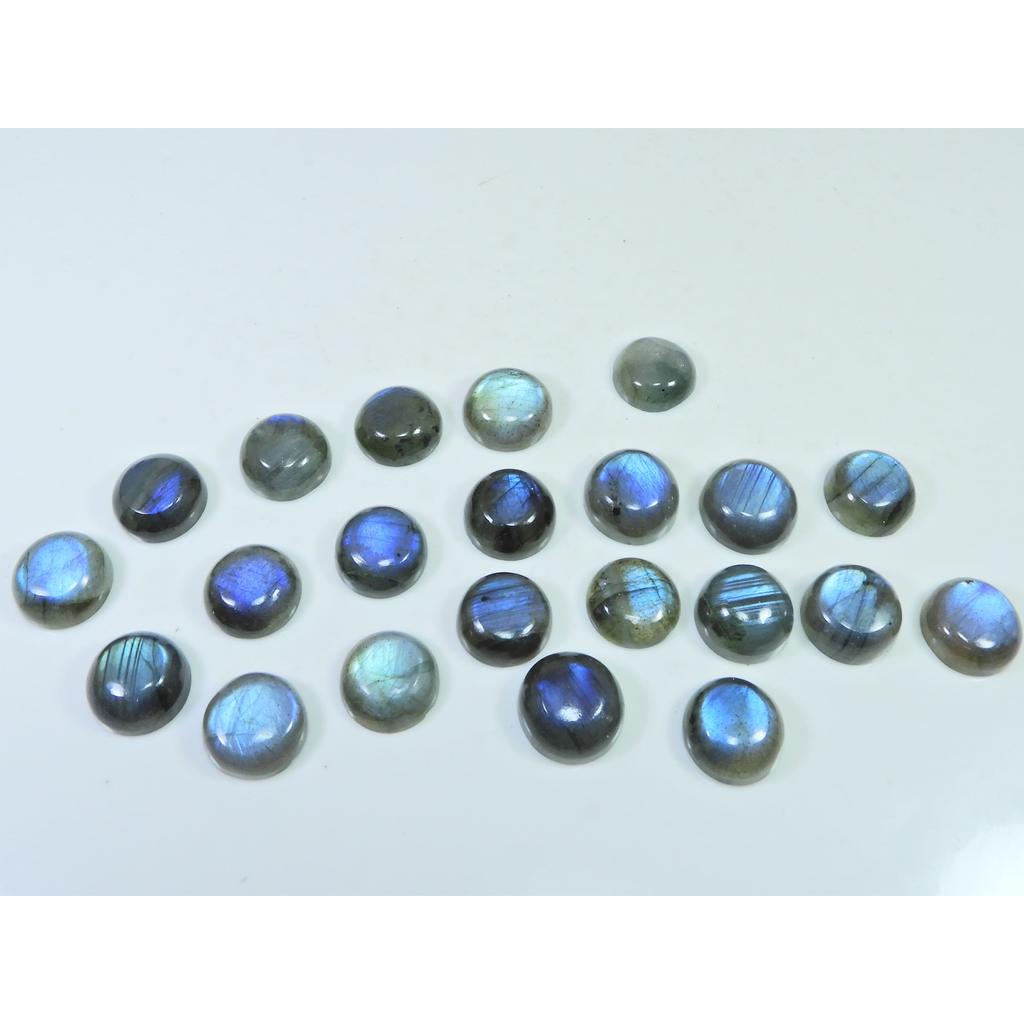 12X12MM Natural Labradorite Blue Round Cabochon Loose Gemstone 22Pcs Lot C-1040