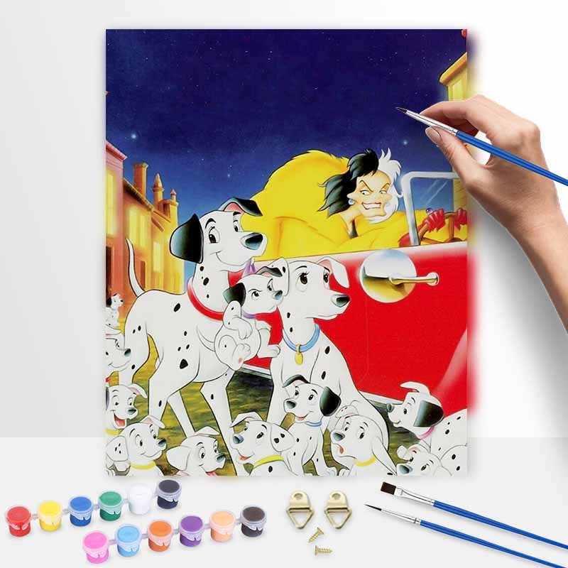 Disney 101 Dalmatians digital oil painting art kit DIY handmade home decoration gift 20x30cm