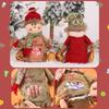 3Pcs Christmas Gifts Candy Bag Zipper Reusable Cartoon Doll Bags with Santa Snowman Style for Party and Festival